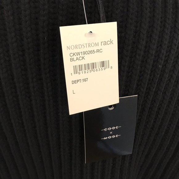 NWT Code X Mode Knit Black Cardigan Sweater Size Large - Picture 10 of 10